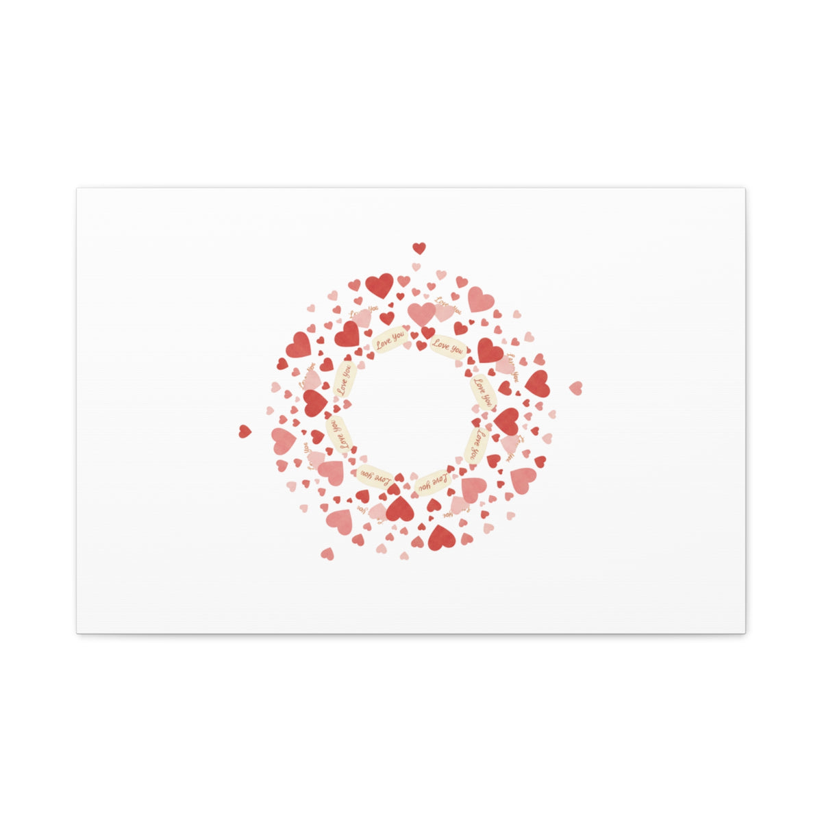 Tiny Heart Wreath Canvas | tiny heart design, valentine doodle