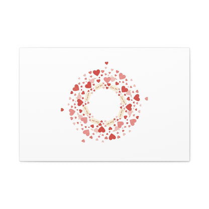 Tiny Heart Wreath Canvas | tiny heart design, valentine doodle