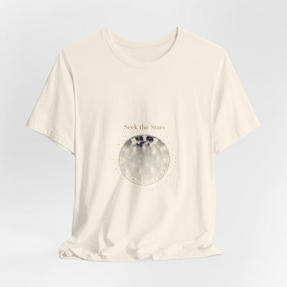 Seek the Stars Tee | celestial moon phase, minimalist astrology shirt