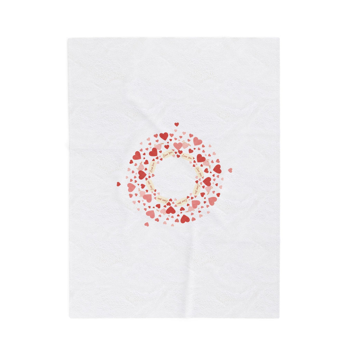 Tiny Heart Wreath Blanket | tiny heart design, pre-Valentine confetti
