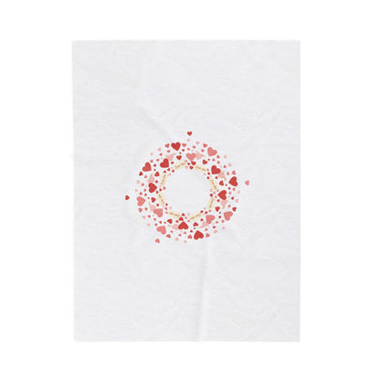 Tiny Heart Wreath Blanket | tiny heart design, pre-Valentine confetti
