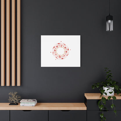 Tiny Heart Wreath Canvas | tiny heart design, valentine doodle