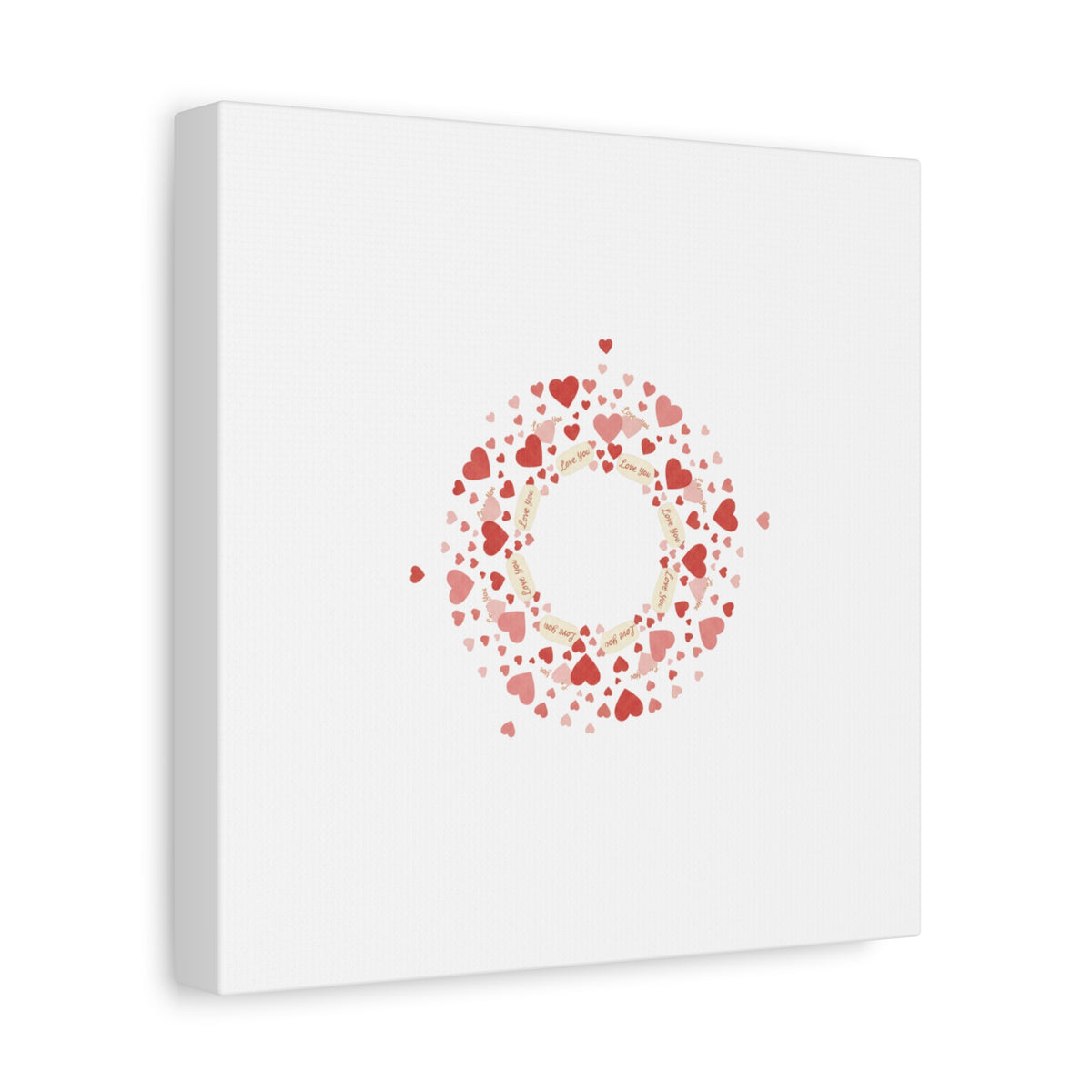 Tiny Heart Wreath Canvas | tiny heart design, valentine doodle