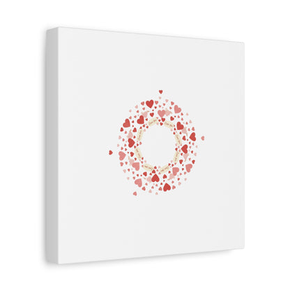 Tiny Heart Wreath Canvas | tiny heart design, valentine doodle