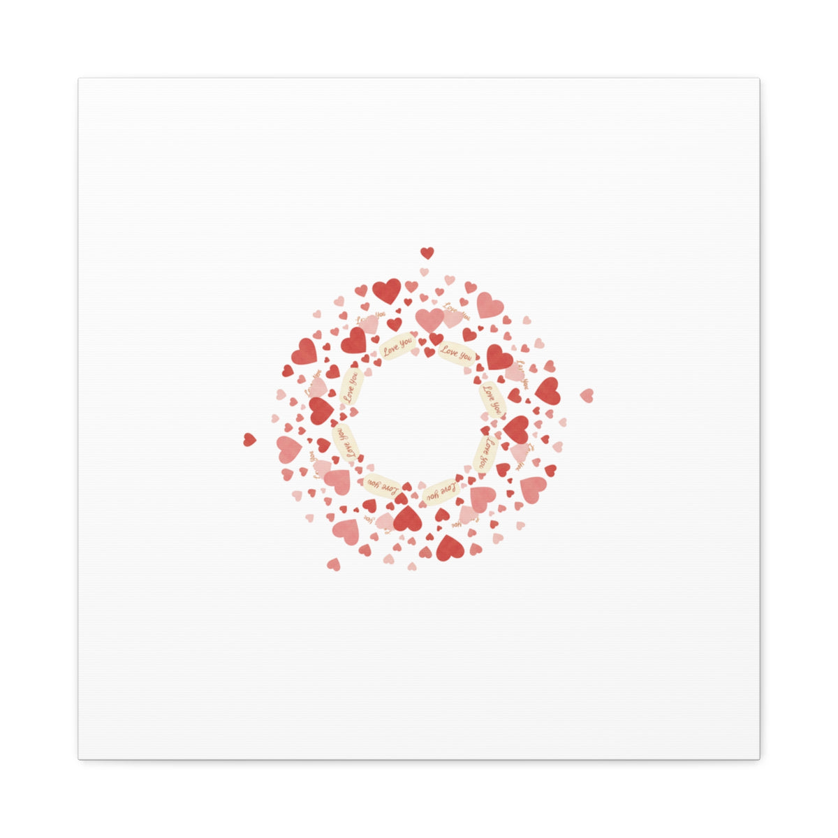 Tiny Heart Wreath Canvas | tiny heart design, valentine doodle