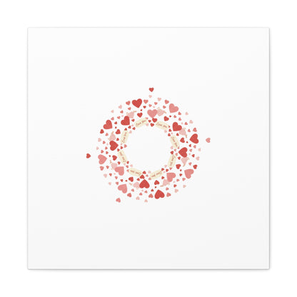 Tiny Heart Wreath Canvas | tiny heart design, valentine doodle