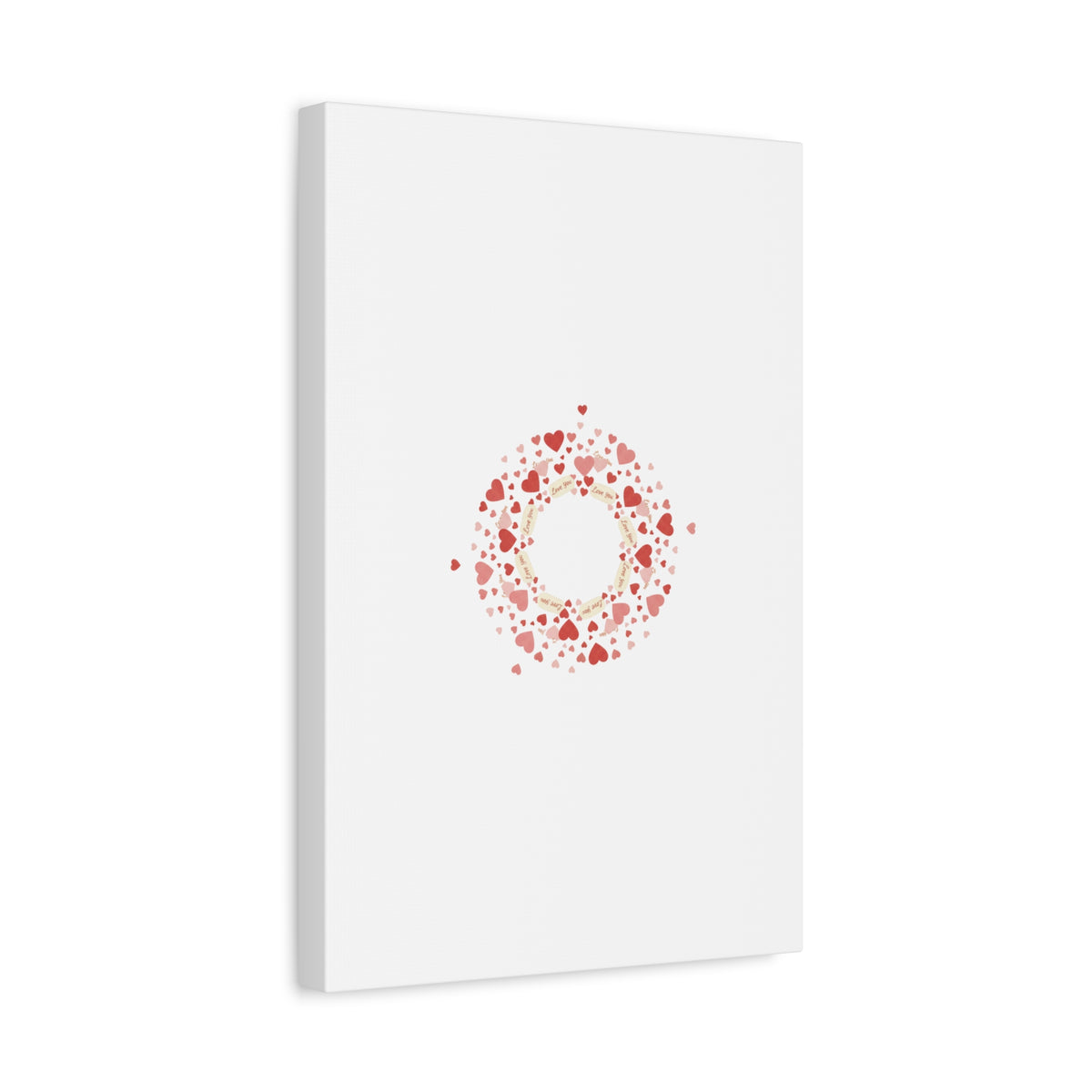 Tiny Heart Wreath Canvas | tiny heart design, valentine doodle