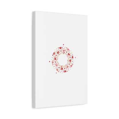 Tiny Heart Wreath Canvas | tiny heart design, valentine doodle