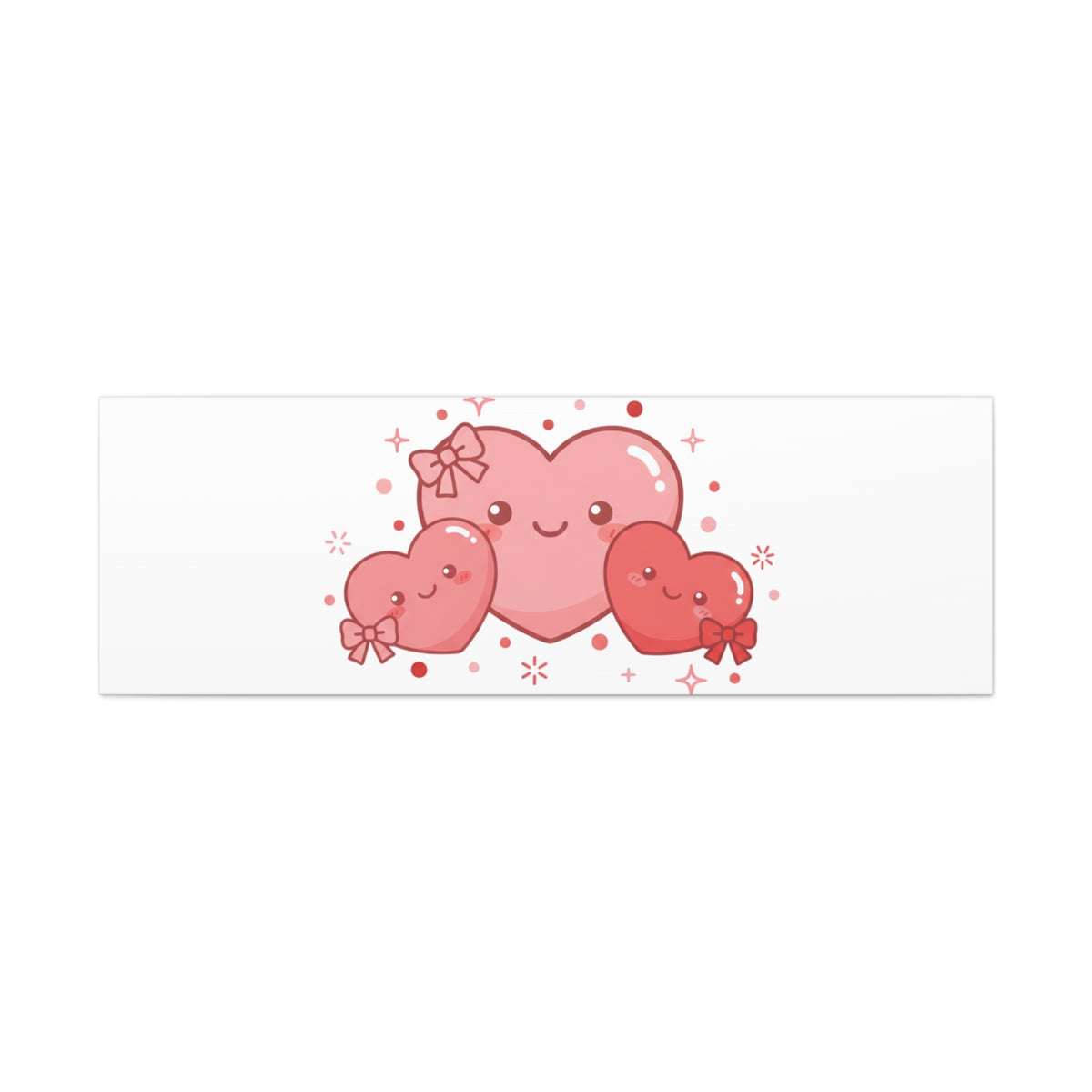 Kawaii Tiny Heart Trio Matte Canvas | tiny hearts, valentine doodle