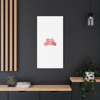 Kawaii Tiny Heart Trio Matte Canvas | tiny hearts, valentine doodle