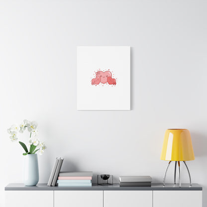 Kawaii Tiny Heart Trio Matte Canvas | tiny hearts, valentine doodle
