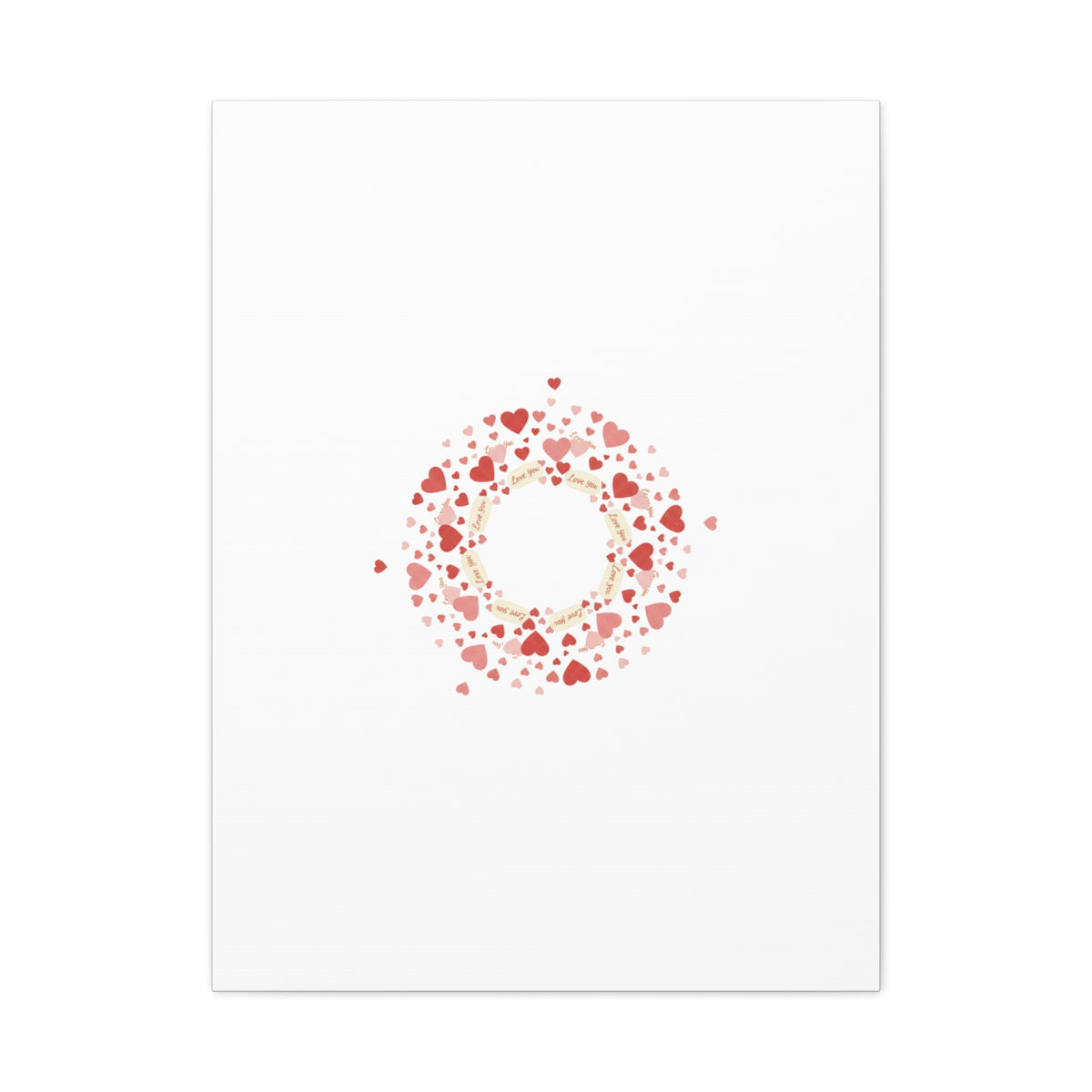 Tiny Heart Wreath Canvas | tiny heart design, valentine doodle