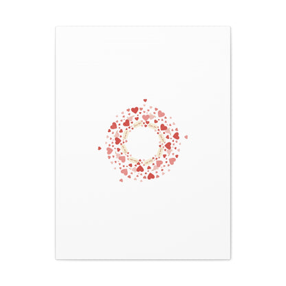 Tiny Heart Wreath Canvas | tiny heart design, valentine doodle