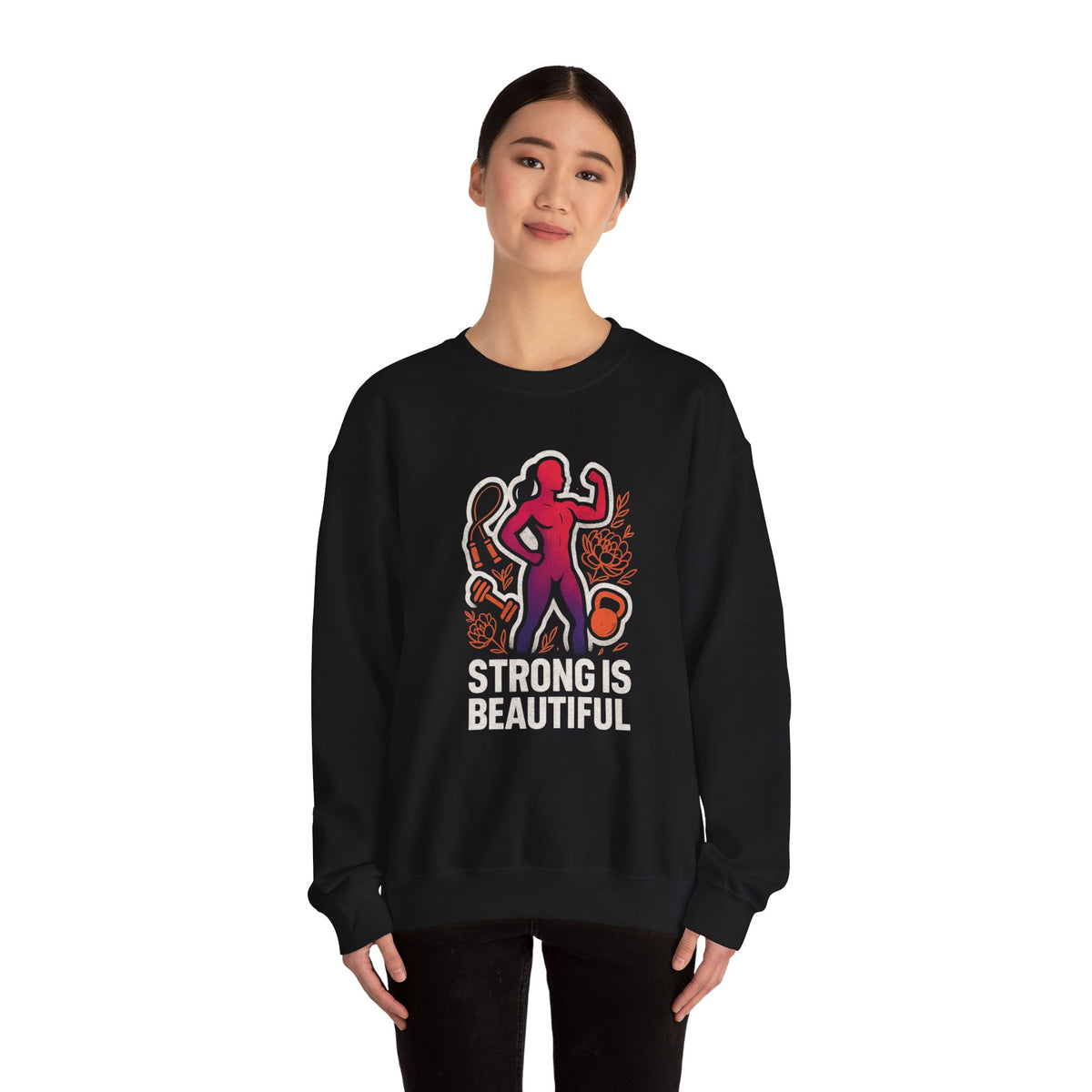 Strong Is Beautiful Sweatshirt — Women’s Fitness Crewneck
