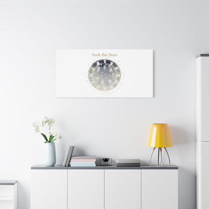 Seek the Stars Canvas | Celestial Astrology Art, Constellation Wall Decor