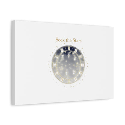Seek the Stars Canvas | Celestial Astrology Art, Constellation Wall Decor