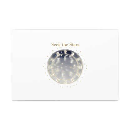Seek the Stars Canvas | Celestial Astrology Art, Constellation Wall Decor