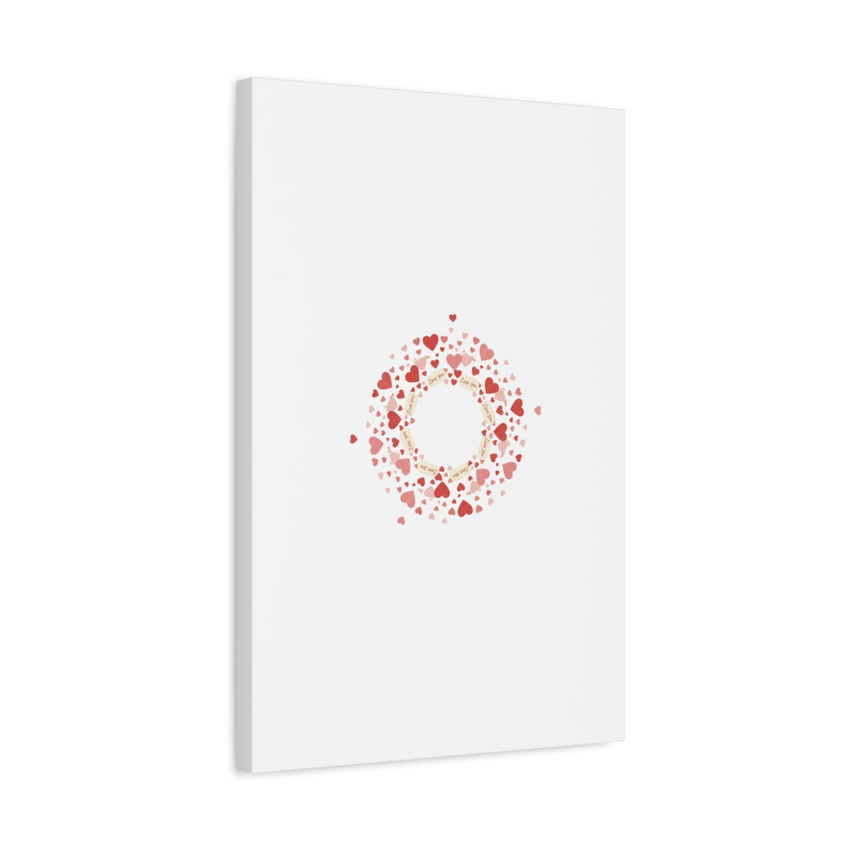 Tiny Heart Wreath Canvas | tiny heart design, valentine doodle