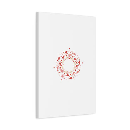 Tiny Heart Wreath Canvas | tiny heart design, valentine doodle