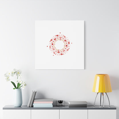 Tiny Heart Wreath Canvas | tiny heart design, valentine doodle