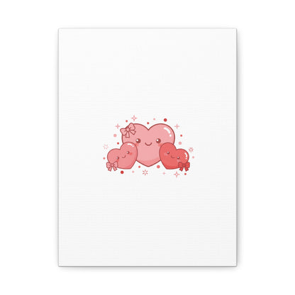 Kawaii Tiny Heart Trio Matte Canvas | tiny hearts, valentine doodle