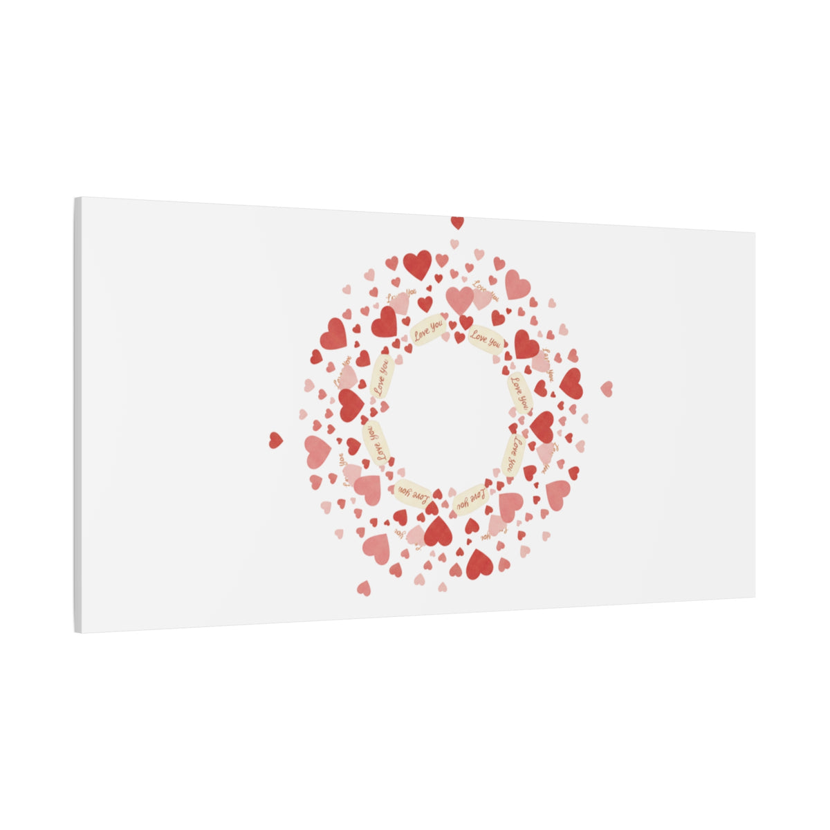 Tiny Heart Wreath Canvas | tiny heart design, valentine doodle